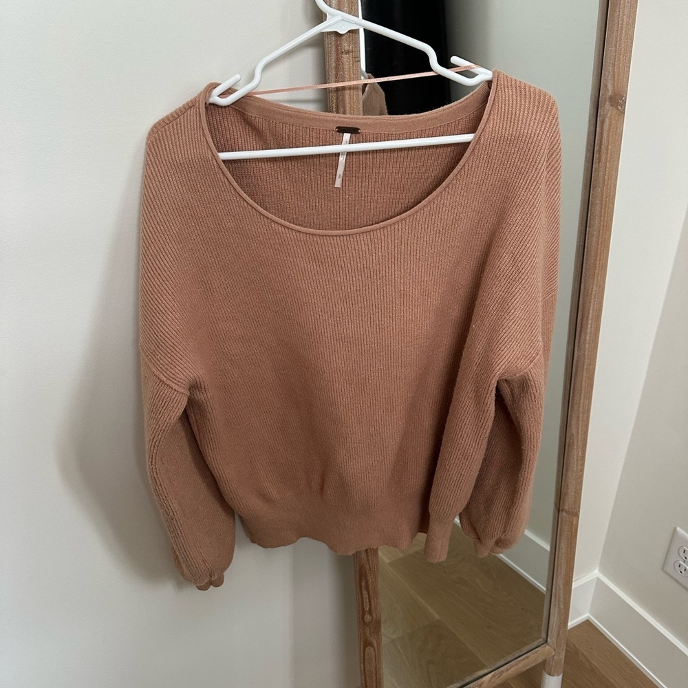 Free People Cozy Tan Women's Sweater
